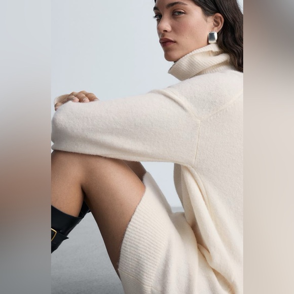 MANGO Long Sleeve Turtleneck Sweater Dress_Pink_Size : XS (US 2) - Picture 15 of 15